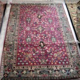 R32. Red and green Oriental rug. 